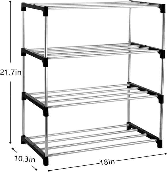 Shoe rack without cover